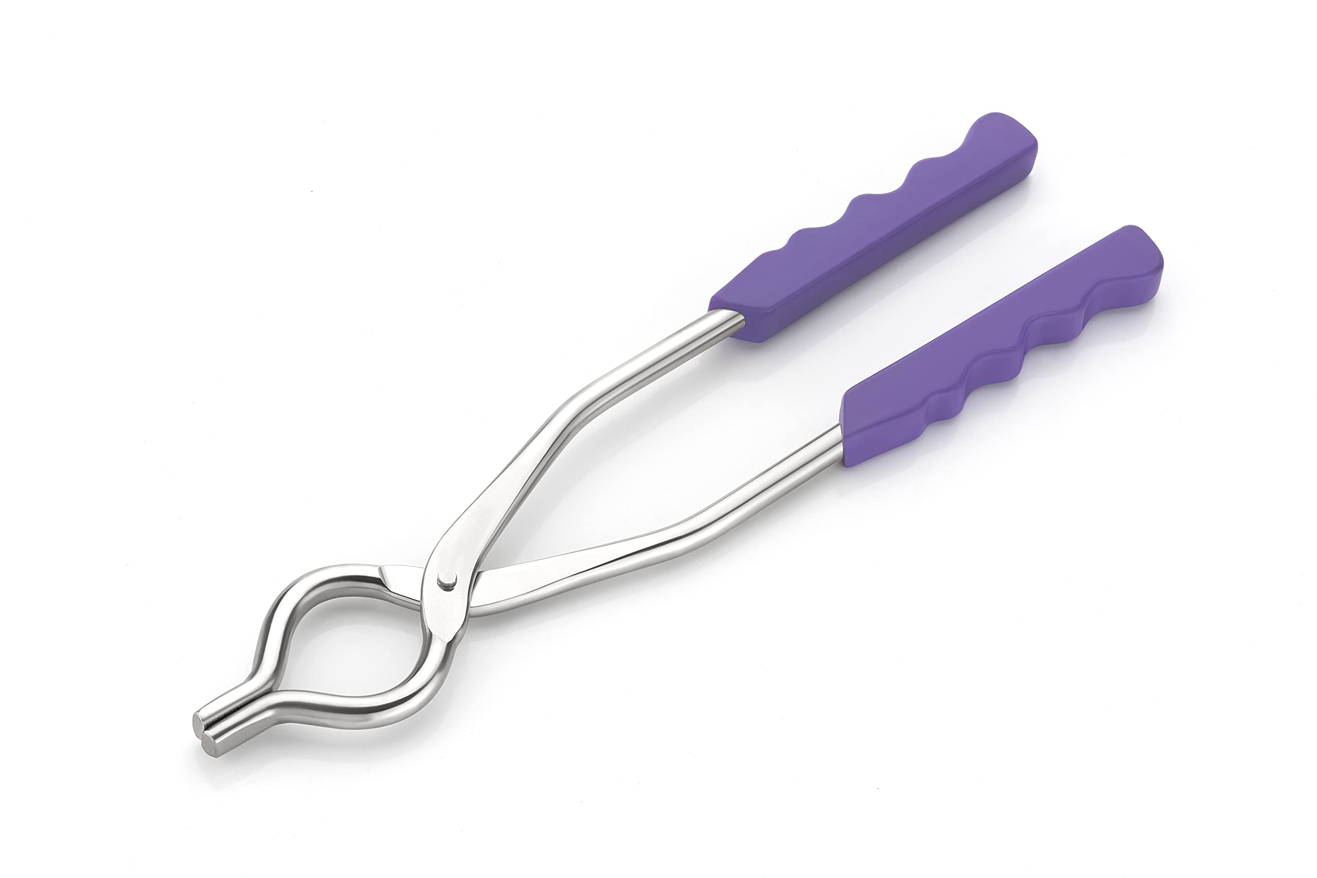 Stainless Steel Kitchen Tongs with Plastic Handle - Cooking Pincers for Grilling, Serving, Salad Tossing - Perfect for BBQ, Baking and Food Preparation