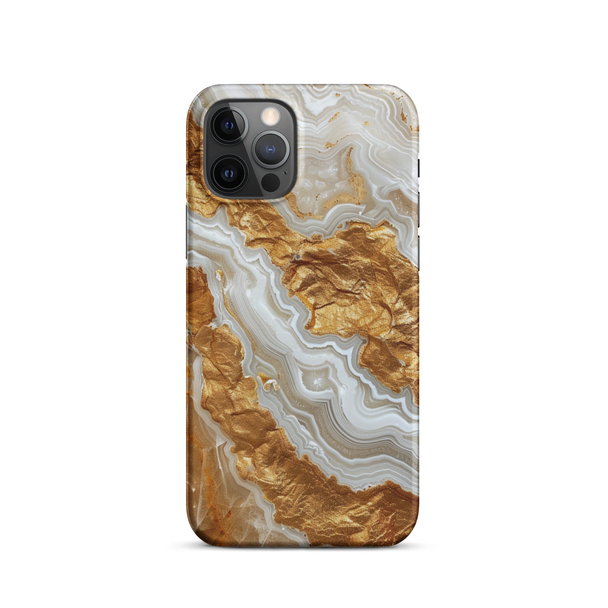 Premium Agate Snap Case for iPhone 14/13/12/11 Pro Max - Durable Protective Cover with Stylish Stone Pattern - Perfect for Everyday Use, Travel & Outdoor Activities