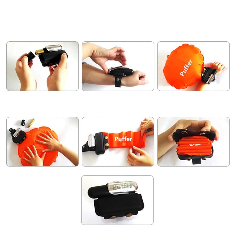 BESTOYARD 3-Pack Inflatable Life-Saving Swim Hand Rings - Anti-Drowning Safety Bracelet Wristband for Swimming, Boating, and Water Sports