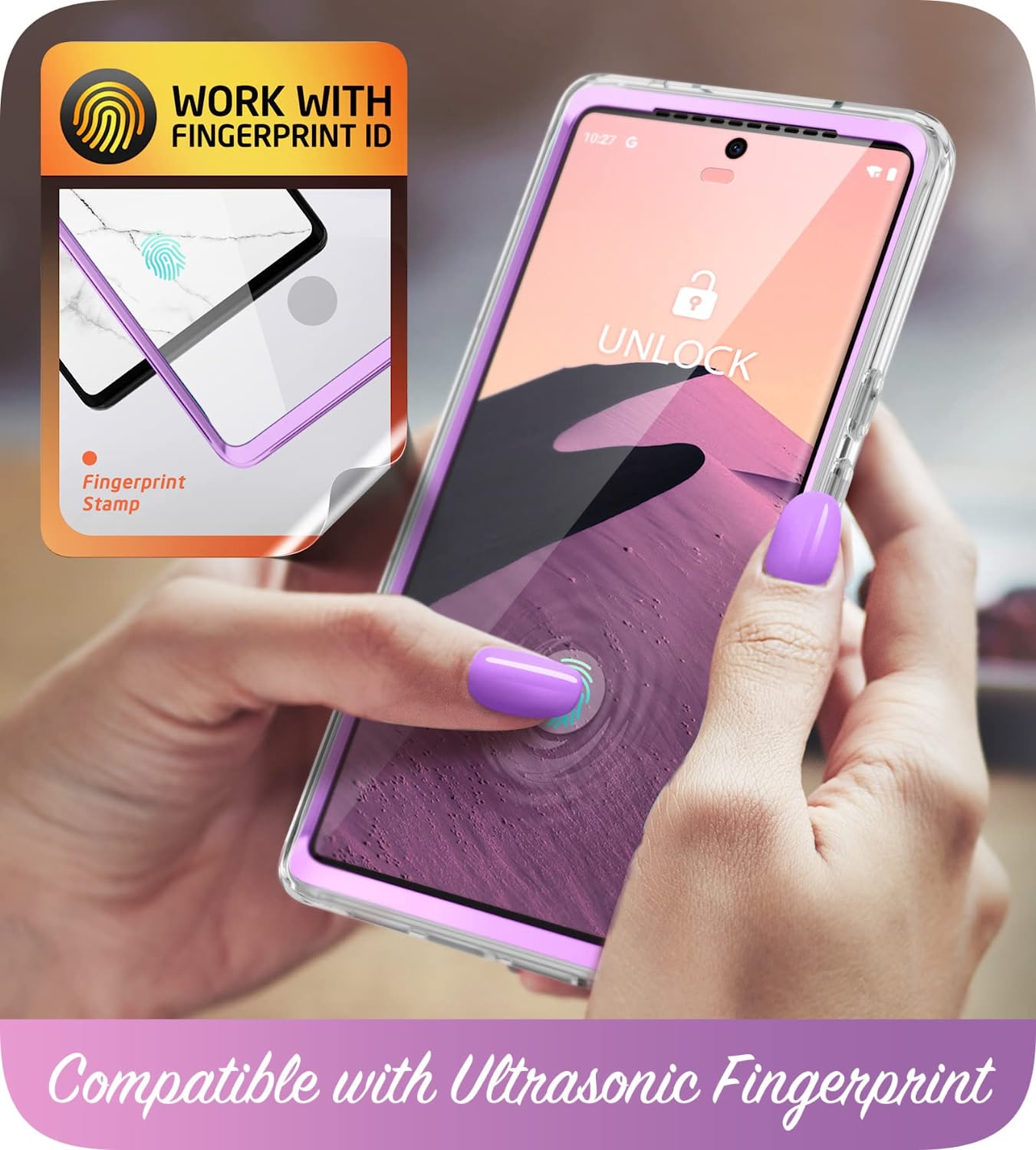 Google Pixel 7 Pro Marble Phone Case - Shockproof Protective Cover with Full Body Protection - Perfect for Work, Travel & Everyday Use