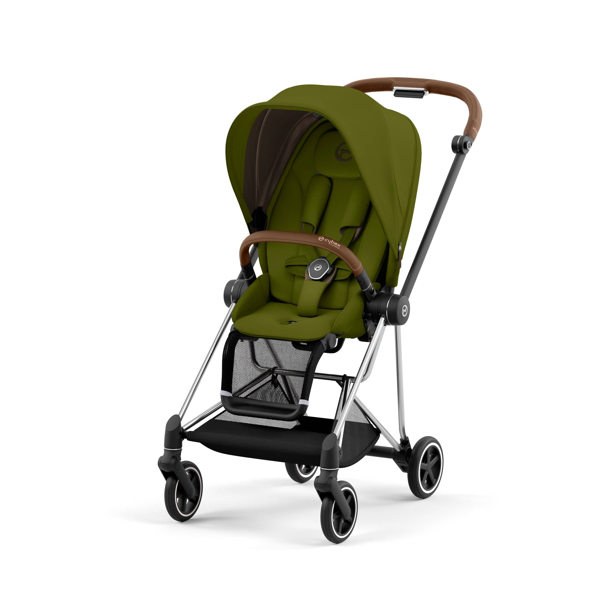 Cybex Mios 3 Complete Stroller - Lightweight Travel Stroller with Reversible Seat, Chrome/Brown | Perfect for City Walks, Travel & Everyday Use