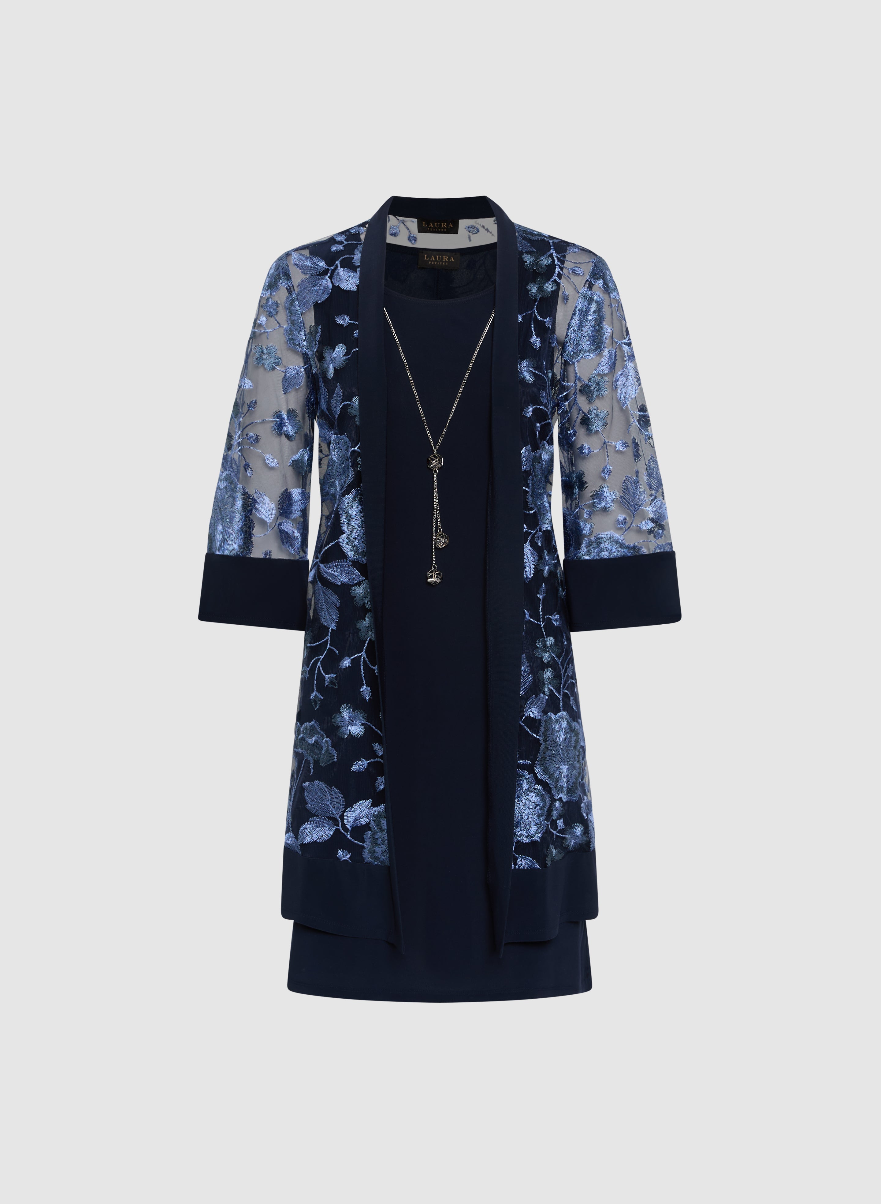 Floral Embroidered Jacket and Dress Set for Women - Elegant Spring Outfits for Weddings, Parties & Special Occasions