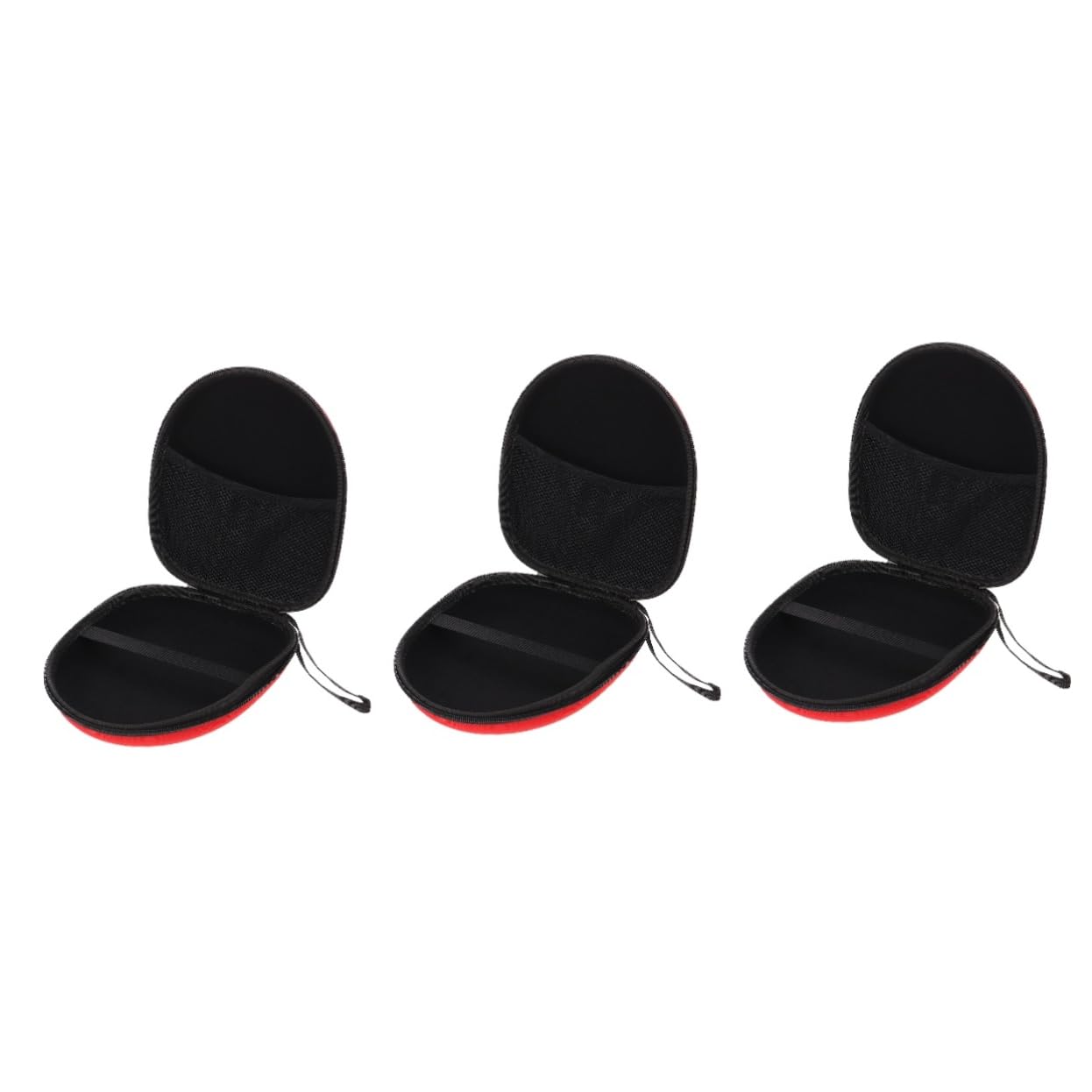 DOITOOL 3-Pack Premium Headphone Storage Bags for Gaming Over-Ear Headphones - Durable Travel Carry Case with Soft Lining (Red) - Perfect for Travel, Office, and Home Organization