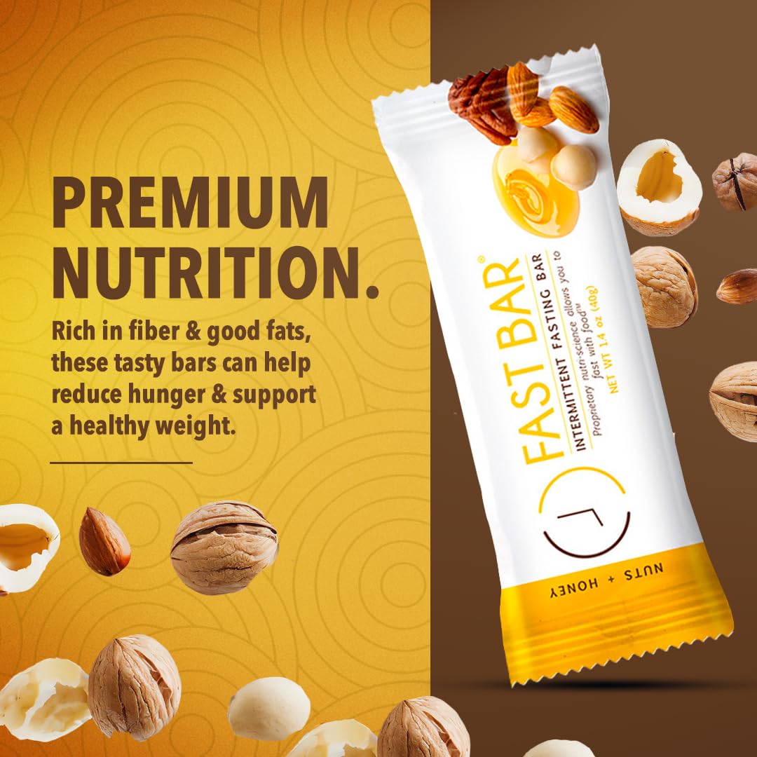 Prolon Fast Bars - Keto, Gluten Free, Dairy Free, Plant Based Protein Snacks for Intermittent Fasting | Variety Pack with Nuts & Honey, Chocolate Chip, Coconut Macadamia Flavors (12 Count) | Perfect for On-the-Go Nutrition, Workout Recovery & Healthy Lifestyle