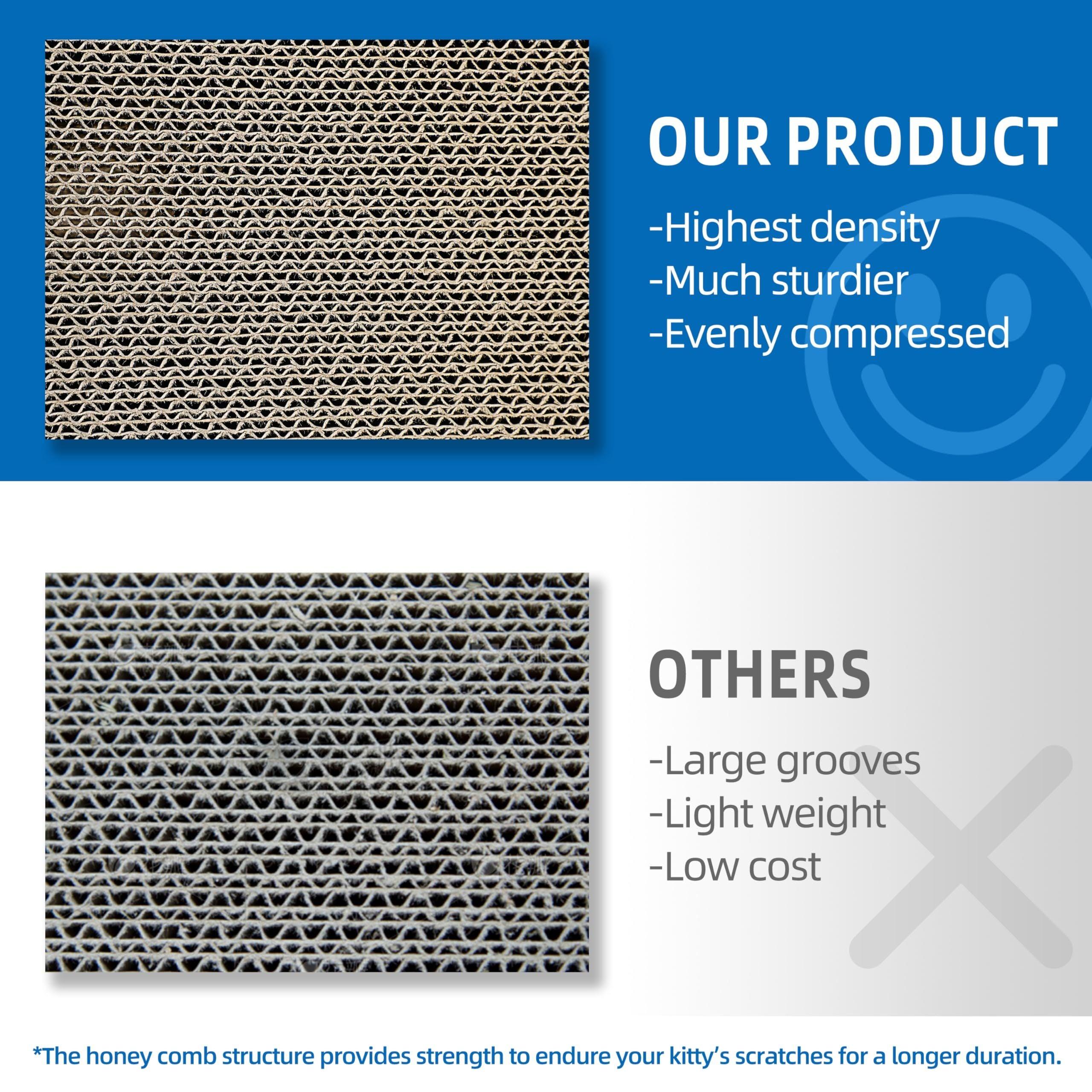 2 in 1 Infinity Shape Cat Scratcher & Bed - Extra Large Cardboard Scratching Board for Indoor Cats - Protects Furniture - Perfect for Playtime & Napping