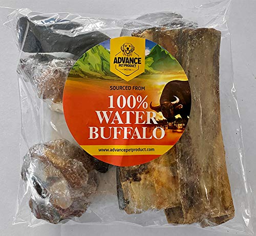 12-Piece Water Buffalo Chews Value Pack - Natural, Long-Lasting Dog Dental Treats for Healthy Teeth & Gums - All Breeds & Sizes - Perfect for Teething Puppies & Aggressive Chewers - Ideal for Indoor & Outdoor Playtime