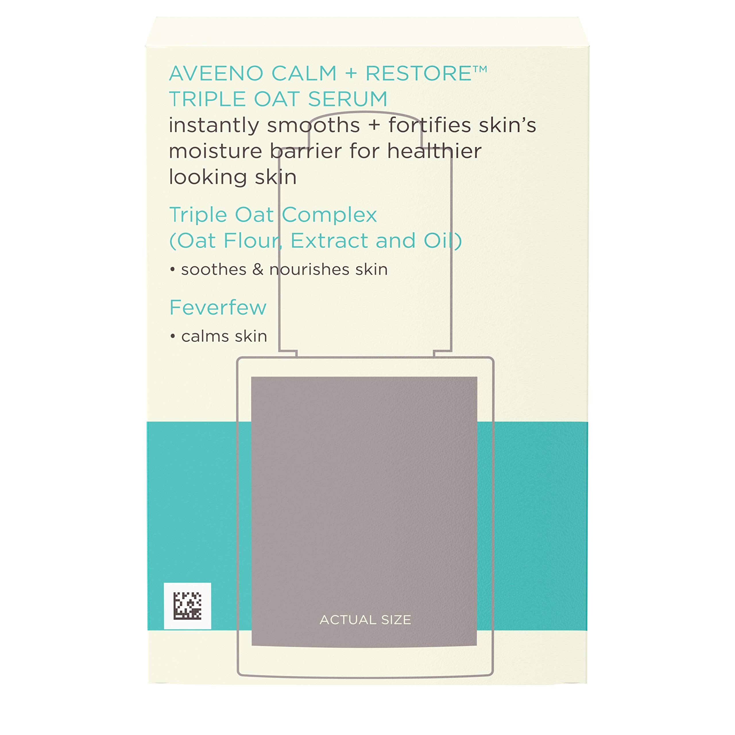 Aveeno Calm + Restore Triple Oat Hydrating Face Serum for Sensitive Skin - Gentle, Lightweight Facial Serum to Smooth & Strengthen Skin - Hypoallergenic, Fragrance-Free, Paraben-Free - 1 fl oz (5 Pack) - Perfect for Daily Skincare Routine & Soothing Irritated Skin