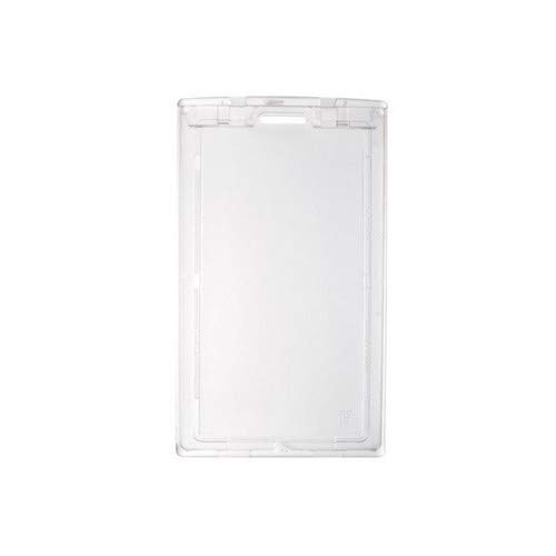 Brady People ID 1840-6630 - 100 Pack Polycarbonate Locking Card Holders | Durable Molded Plastic Badge Holders for Employee ID, Security & Access Control | Perfect for Offices, Schools & Events