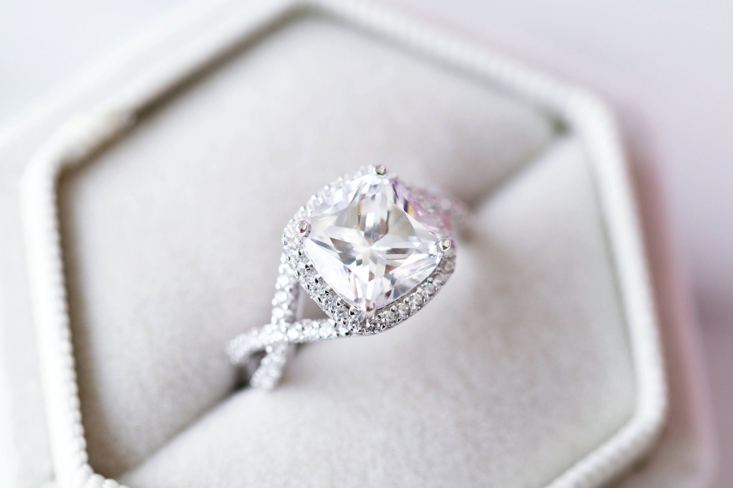 Flair Simulated Diamond Ring - Sterling Silver Wedding Band for Women | Elegant Cubic Zirconia Engagement Ring | Perfect for Proposals, Anniversaries & Special Occasions