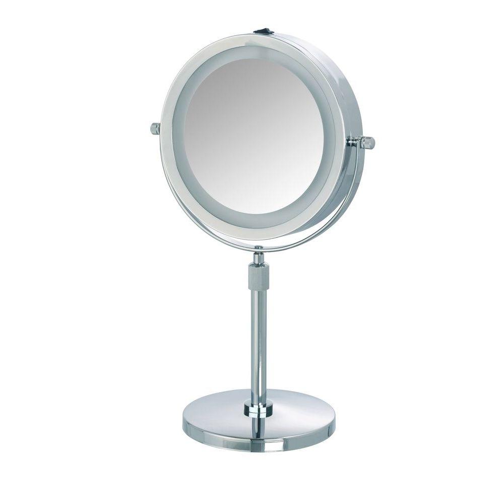 Lumi 5x Magnifying LED Vanity Mirror with Touch Control - Perfect for Makeup Application, Skincare Routine & Hair Styling at Home or Salon
