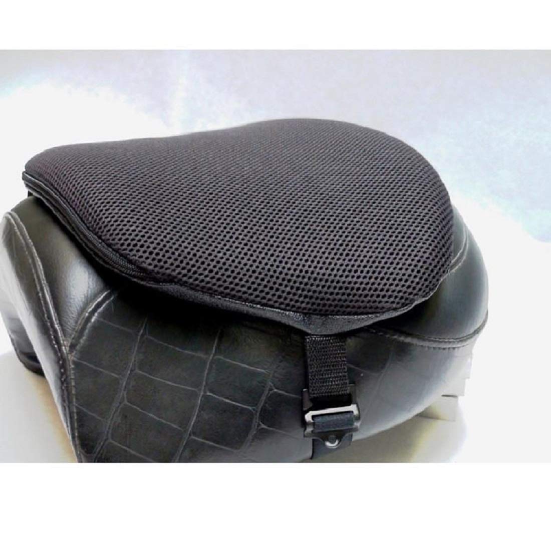 Conformax Topper EXCEL Classic Motorcycle Gel Seat Cushion - Medium TR 10x13x7 - Black Airmax Gel Pad for Comfort & Pain Relief - Perfect for Long Rides, Touring & Cruising