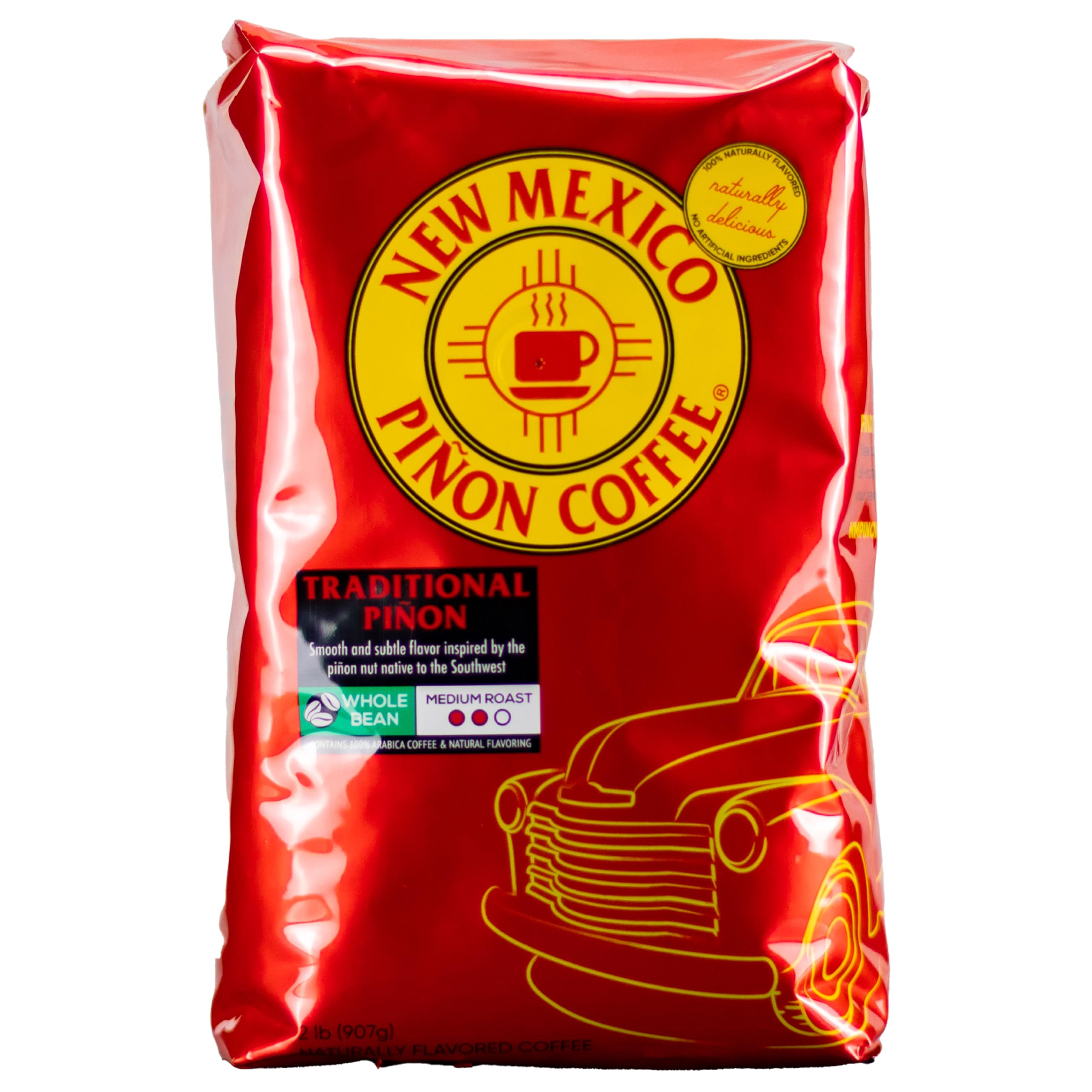 Premium New Mexico Piñon Coffee - Naturally Flavored Whole Bean Coffee, 2lb Bag | Traditional Southwest Flavor for Home Brewing, Gifts & Camping Trips
