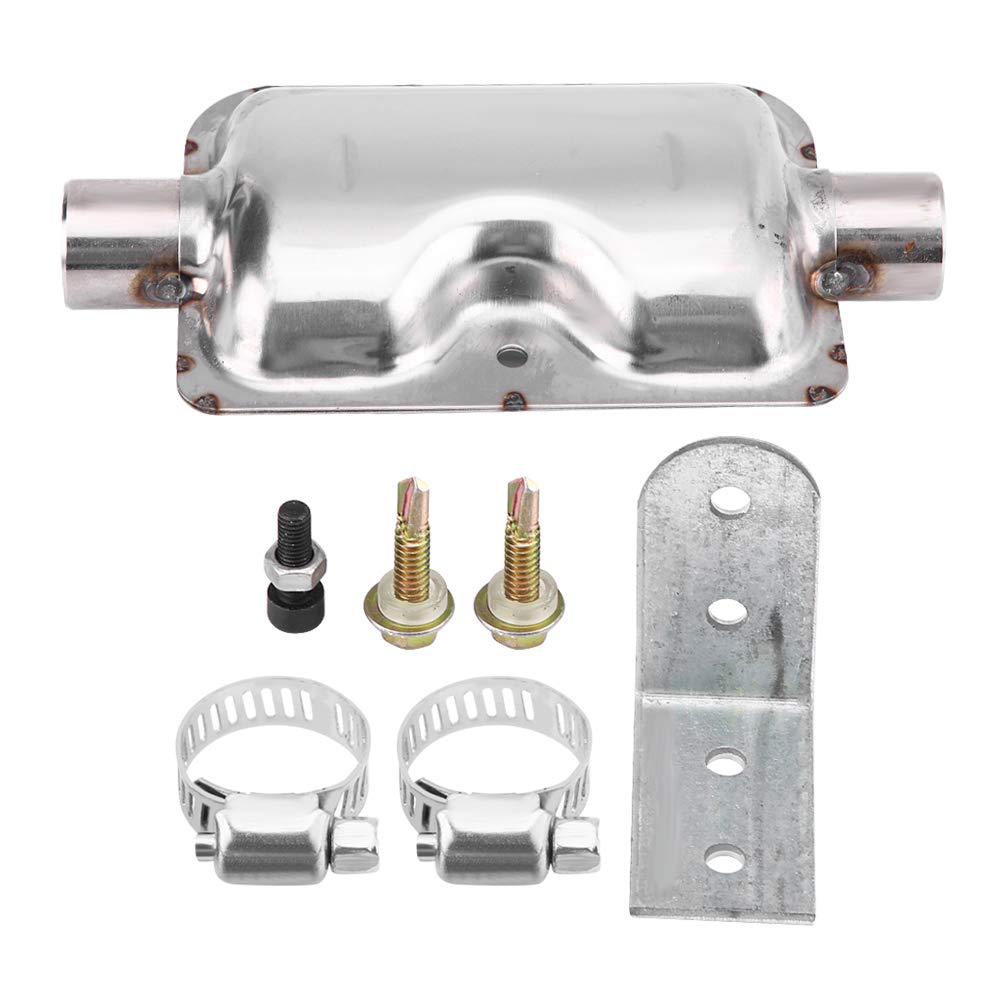 7Pcs 24mm/0.94inch Exhaust Pipe Silencer Kit for Wood Stove, Parking Heater & Diesel Heater - Reduce Noise & Improve Efficiency for RV, Camper, Boat & Home Heating Systems