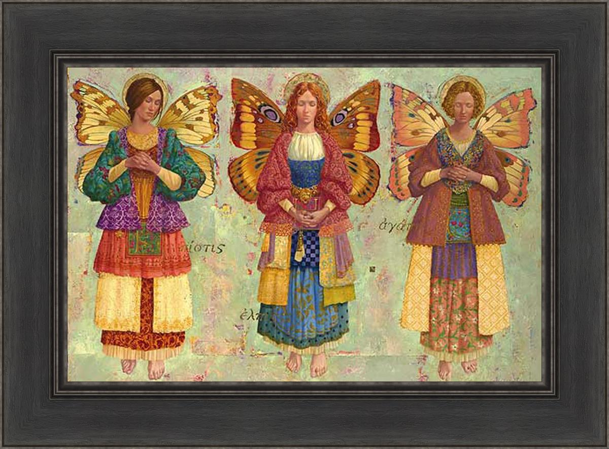 Faith, Hope and Charity - Inspirational Wall Art Decor for Home, Office & Church - Perfect for Gifts & Spiritual Spaces