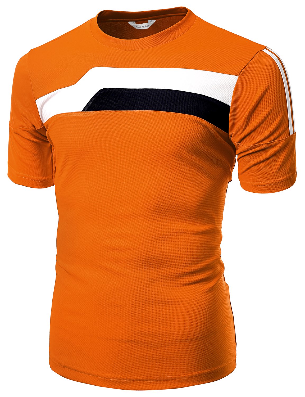 THEMAIN Men's Active Workout T-Shirt - Breathable Short Sleeve Moisture Wicking Round Neck Tee for Gym, Running & Outdoor Sports