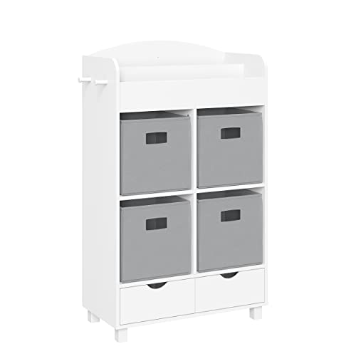 White With 4 Gray Bins