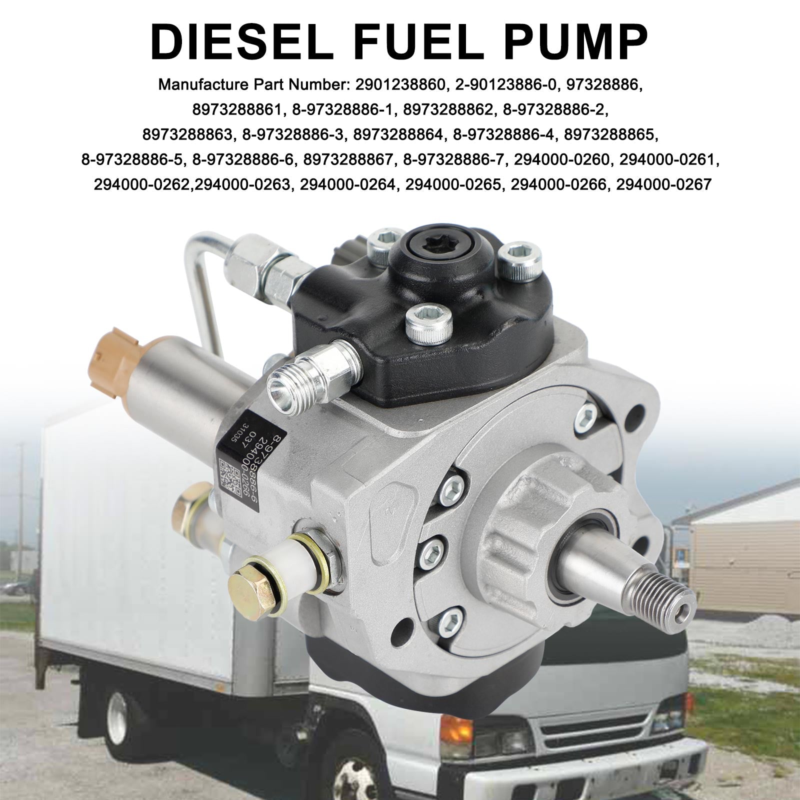 Isuzu 5.2L NPR 4HK1 Diesel Engine Fuel Pump 2940000267 (Replaces 2940000266) - Fast FedEx Express Shipping - Perfect for Commercial Trucks & Fleet Maintenance