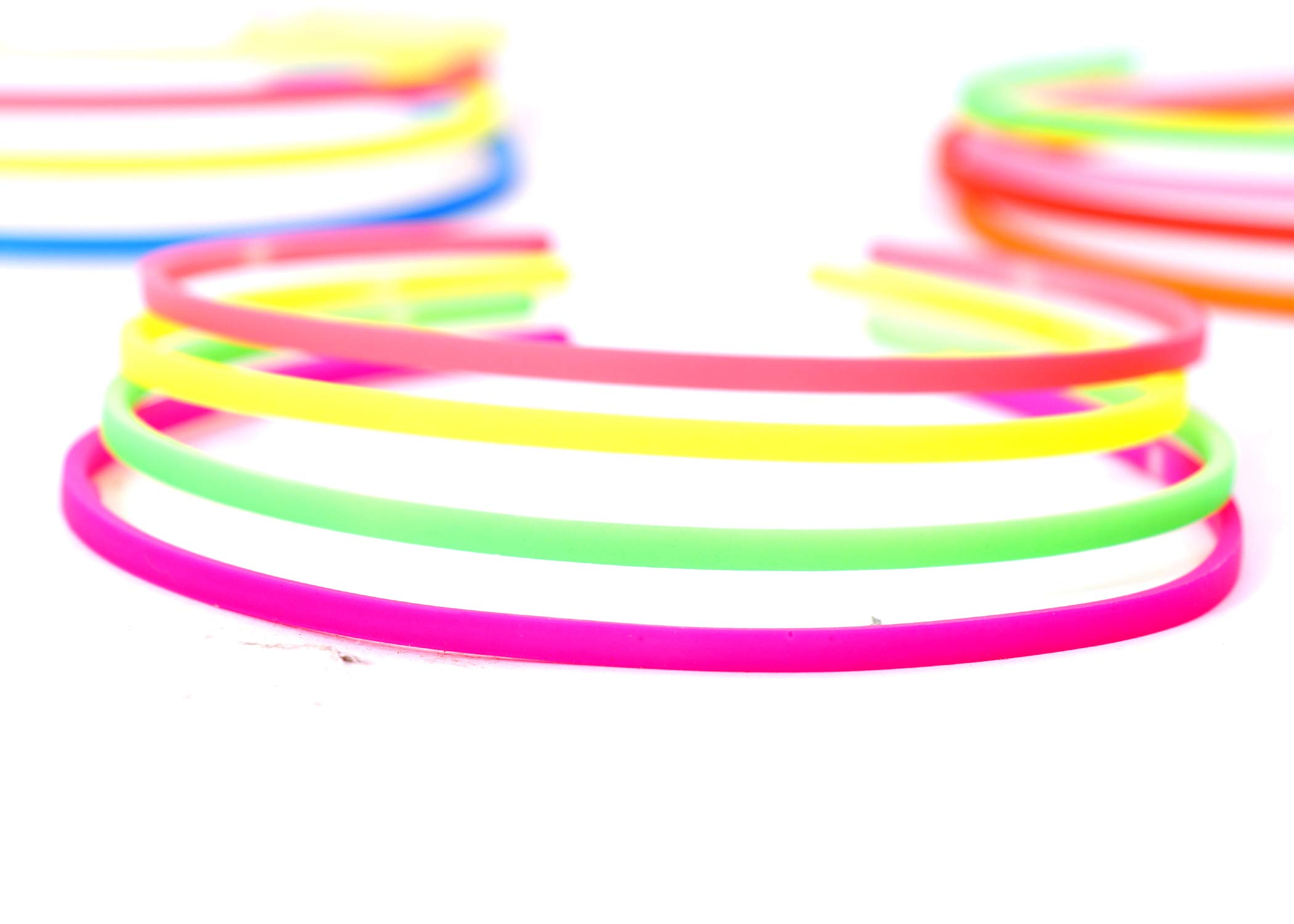 Navjai Fashion Plastic Elastic Hair Bands Set of 12 - Wavy Hair Comb, Multi-Color Headband, Teeth Comb Shine Hair Hoop for Women & Girls | Perfect for Styling, Workouts, and Everyday Use