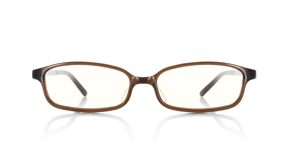 JINS SCREEN Boxed U101 Brown 84 - Lightweight & Stylish Blue Light Blocking Glasses for Computer, Gaming, and Office Use