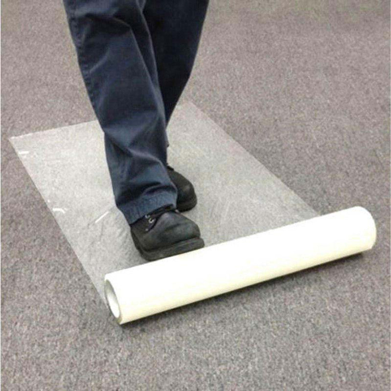 3' x 200' Clear Zip-Up Carpet Protection Film - 3mil Thick Plastic Sheeting for Floor Covering, Furniture Protection During Renovation, Moving & Painting Projects