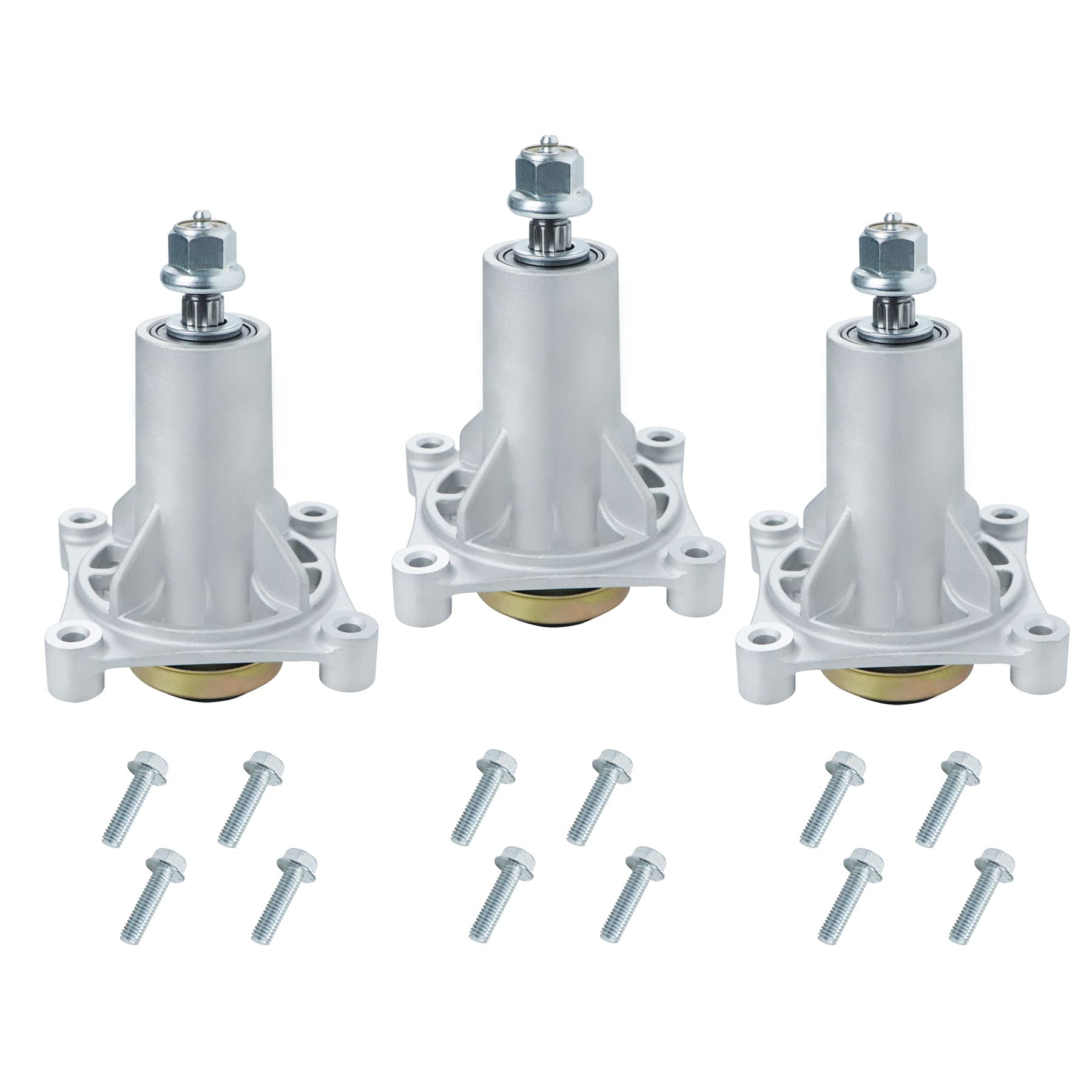 3 Pack Lawn Mower Spindle Replacement for Sears Craftsman 192870 & 187292 - Compatible with YT4000, YS4500, AYP, Husqvarna 532192870 - Fits 42 and 54 Inch Decks - Perfect for Mower Maintenance & DIY Repairs