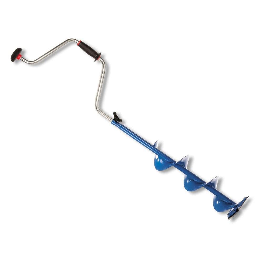 Strike Master Mora 2-Piece Hand Auger - Lightweight Powder Blue Ice Drill with High-Performance Steel Blades & Adjustable Handle - Perfect for Ice Fishing, Winter Camping & Outdoor Adventures