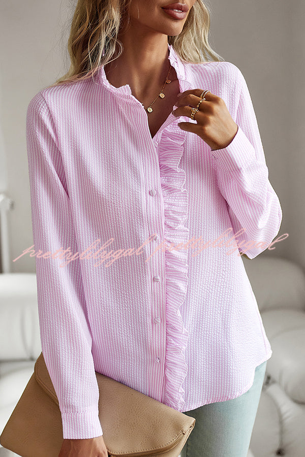 Stylish Men's Long Sleeve Button Down Shirt for Business Casual & Office Wear - Perfect for Commuting, Work & Professional Occasions