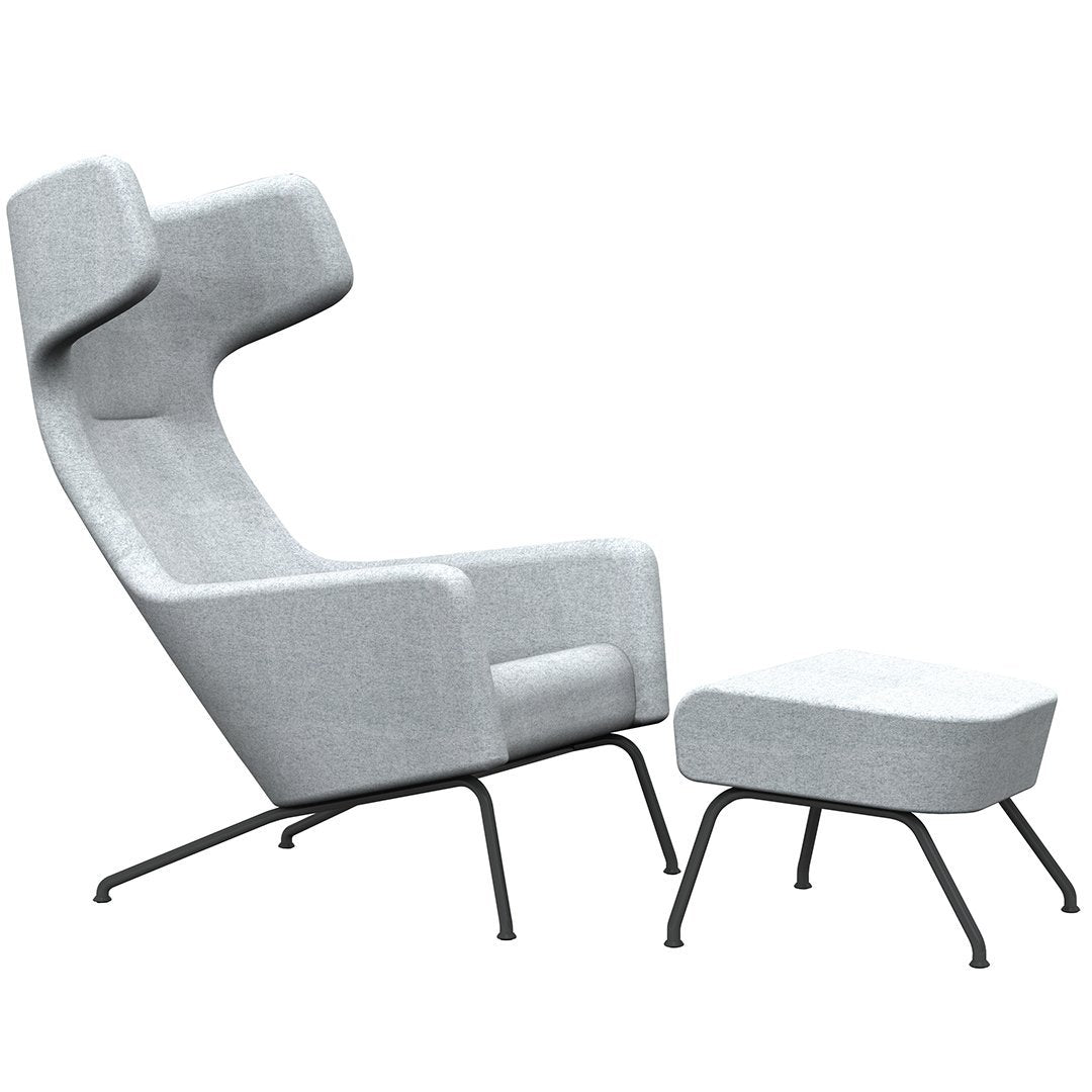 Havana Wing Chair - Mid-Century Modern Accent Armchair for Living Room, Bedroom & Office - Comfortable Upholstered Lounge Chair with High Back Support - Perfect for Reading, Relaxing & Home Decor