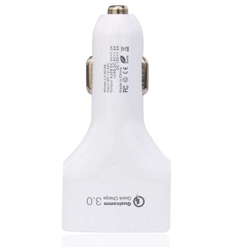 Bakeey 4 Ports QC3.0 Fast Car Charger for iPhone X/8/8 Plus, OnePlus 5T, Xiaomi Redmi 5 Plus, Samsung S8 - Quick Charge for Road Trips & Commuting