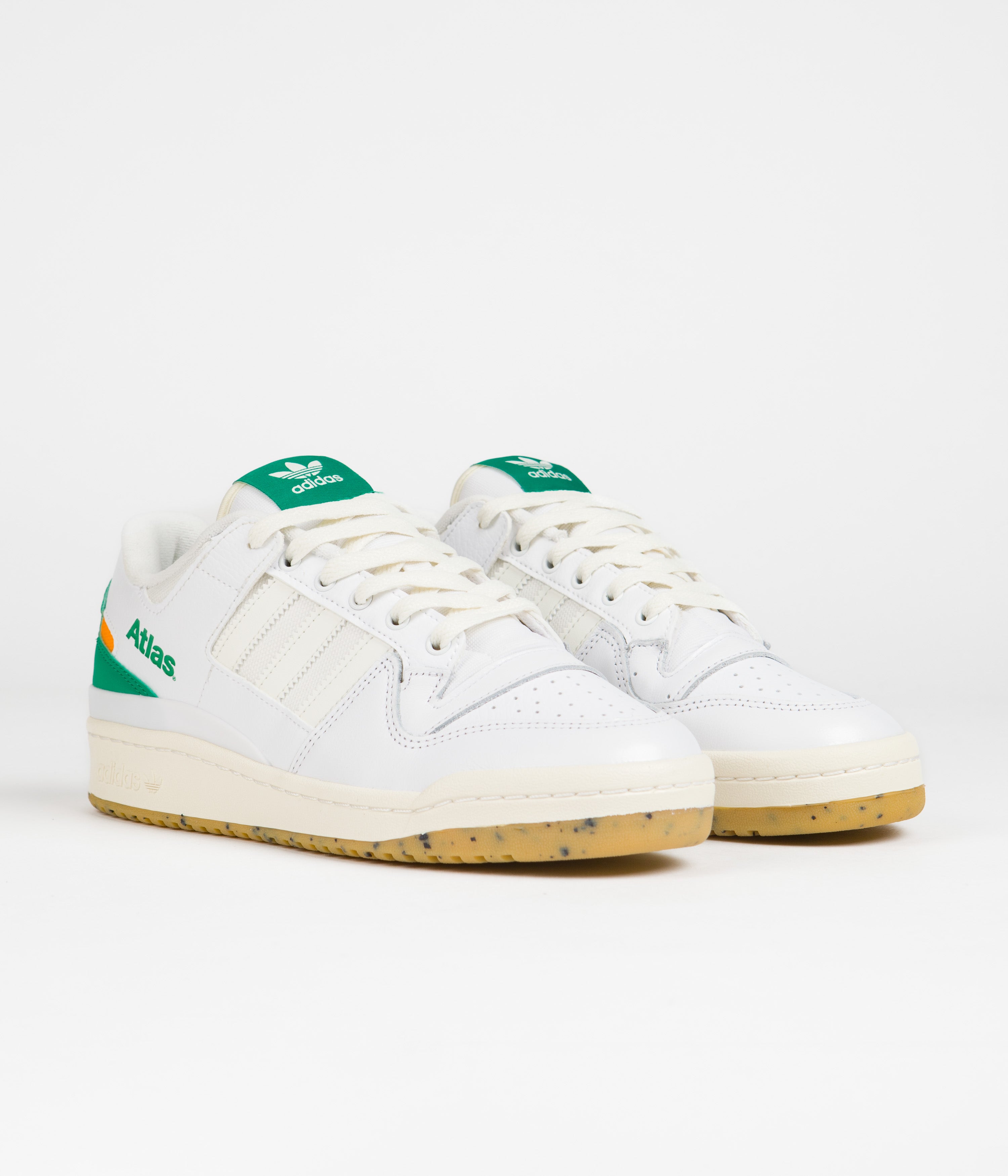 Adidas x Atlas Forum ADV Shoes - Men's White Off White Court Green Sneakers for Running, Gym & Casual Wear