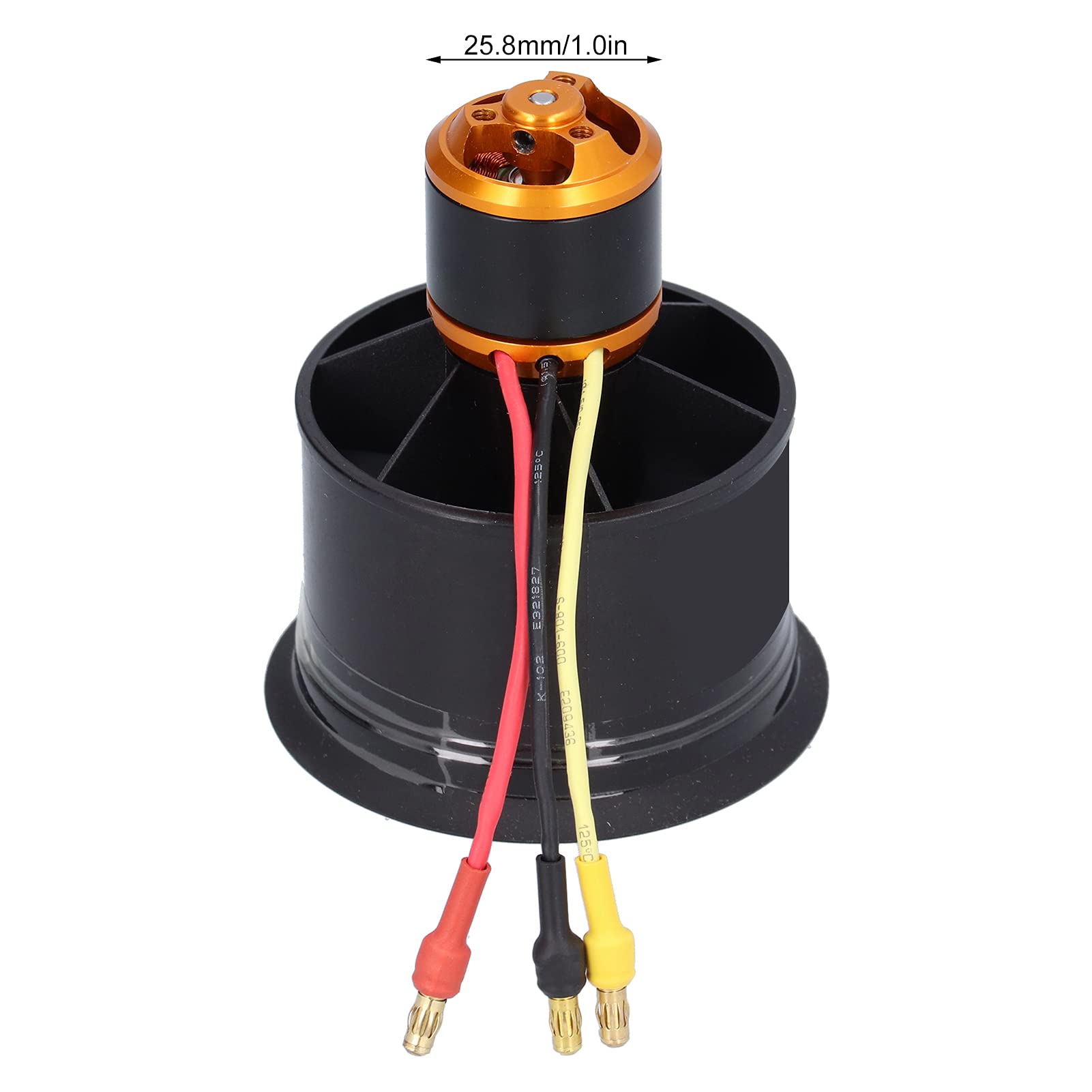 High-Performance Aluminum Alloy RC Ducted Fan - 12 Blade Brushless Motor Electric Fan for RC Airplanes (4600KV, Clockwise Rotation) | Perfect for Jet Models, DIY RC Projects & High-Speed Aircraft Upgrades