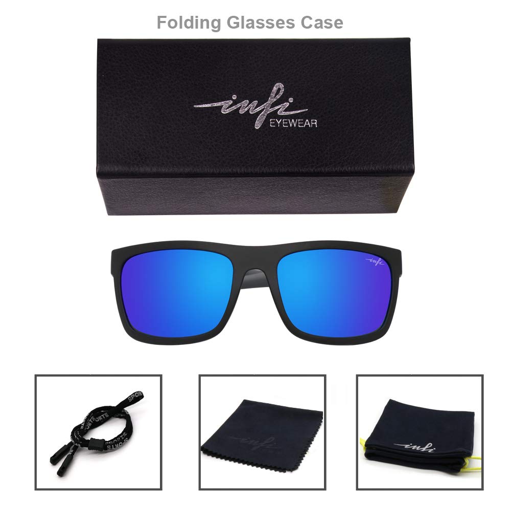 **INFI Polarized Sunglasses for Men - UV400 Protection, Anti-Glare Mirrored Lenses for Fishing, Driving & Running - Lightweight Sport & Outdoor Eyewear**
