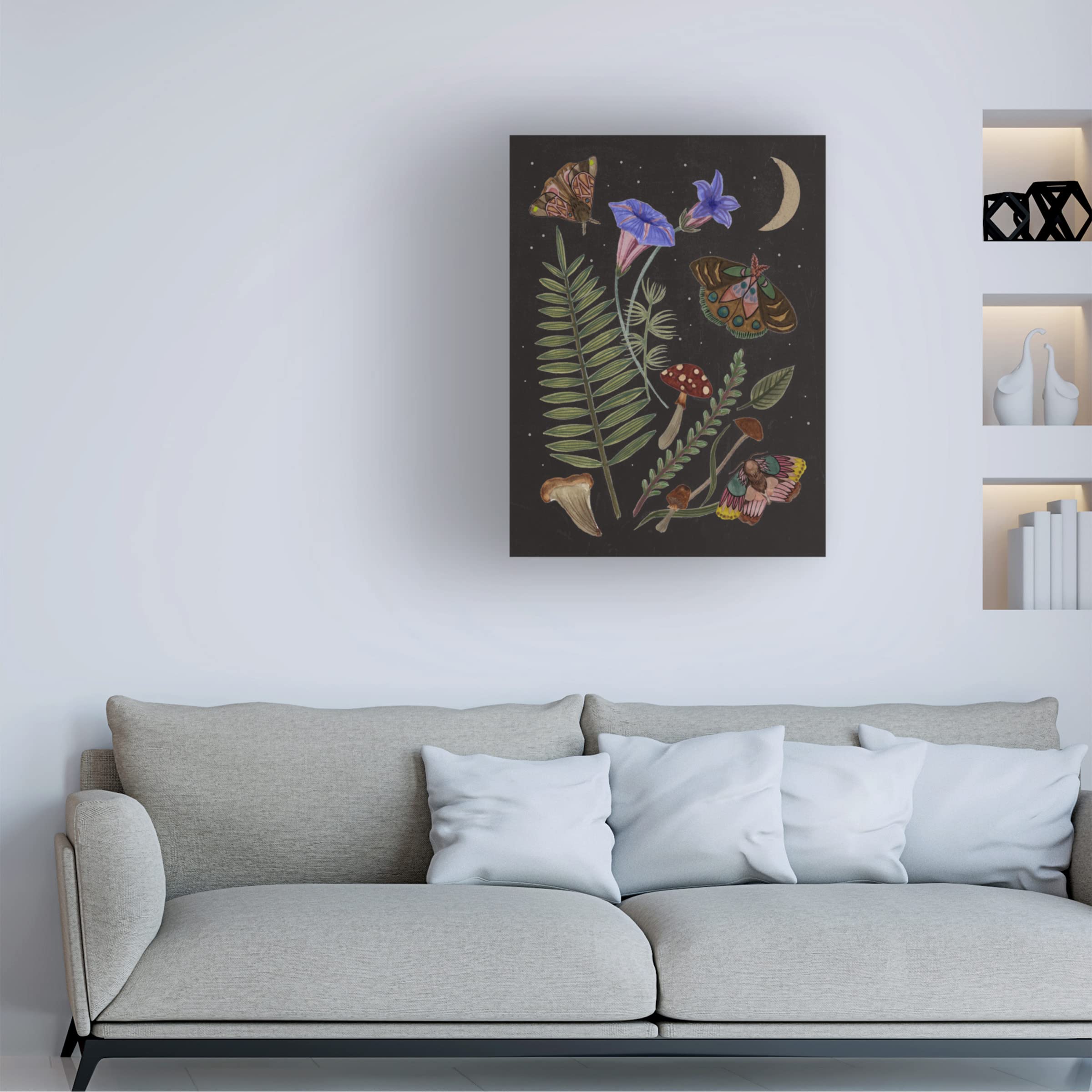 Trademark Fine Art 'Dark Forest II' Canvas Wall Art by Melissa Wang - Nature Landscape Painting for Living Room, Bedroom & Office Decor