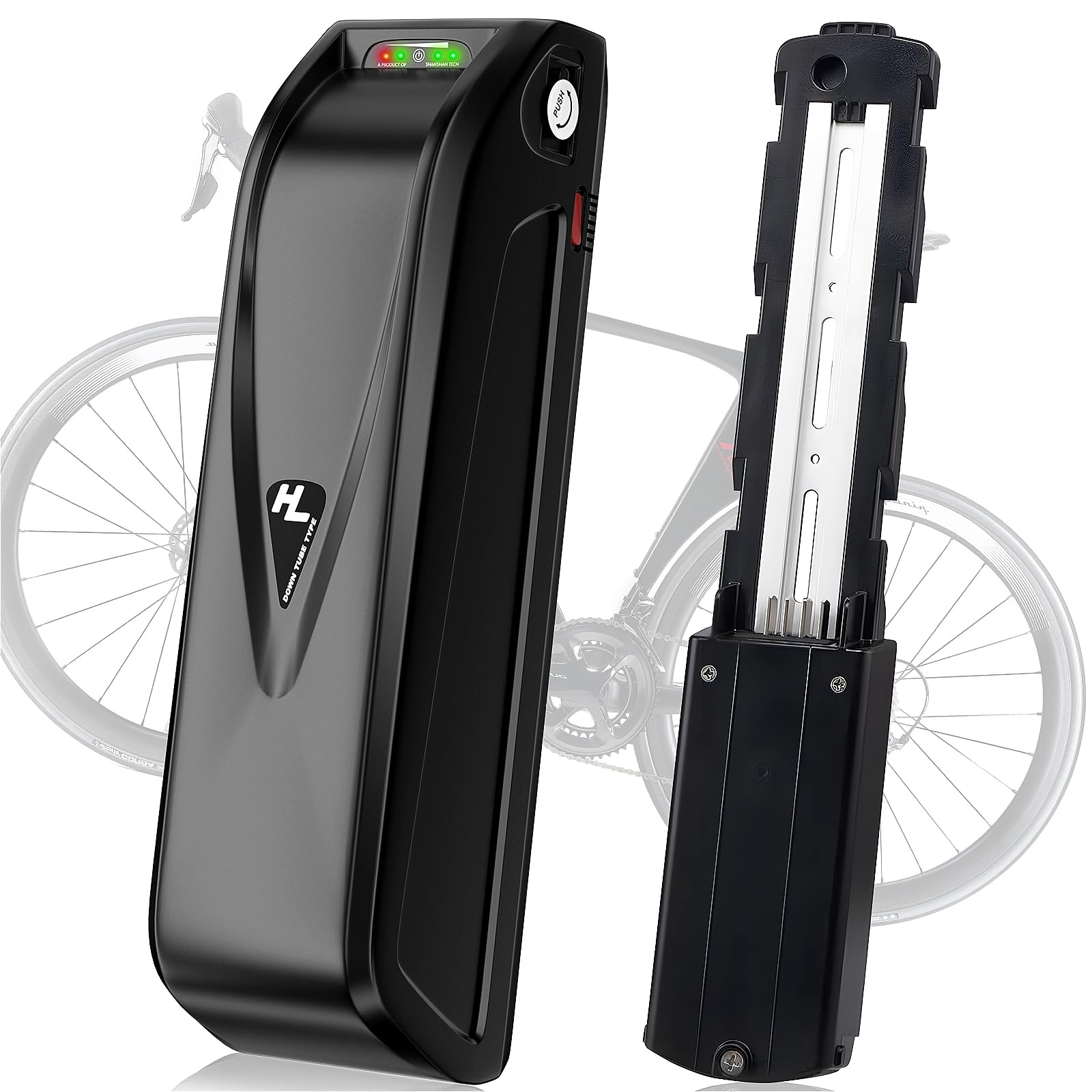 48V 13Ah Lithium Electric Bike Battery with USB Port & 3A Fast Charger – 30A BMS, LED Indicator, Power Switch & Safety Lock – Long-Lasting for E-Bikes, Scooters, Motorcycles & Mountain Bikes – Perfect for Commuting, Off-Road Adventures & Urban Riding