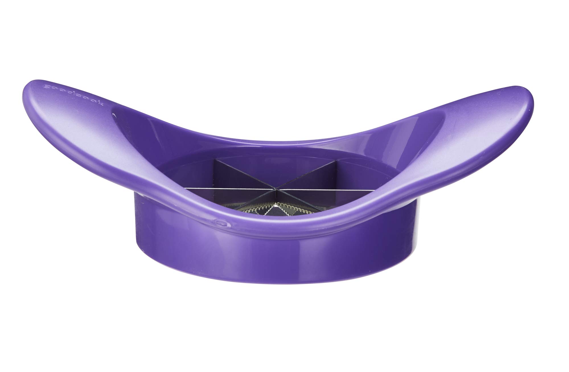Stainless Steel Fruit and Vegetable Wedger - 6 Even Slices for Apples, Potatoes & More - Perfect for Salads, Snacks & Meal Prep - Purple Kitchen Tool
