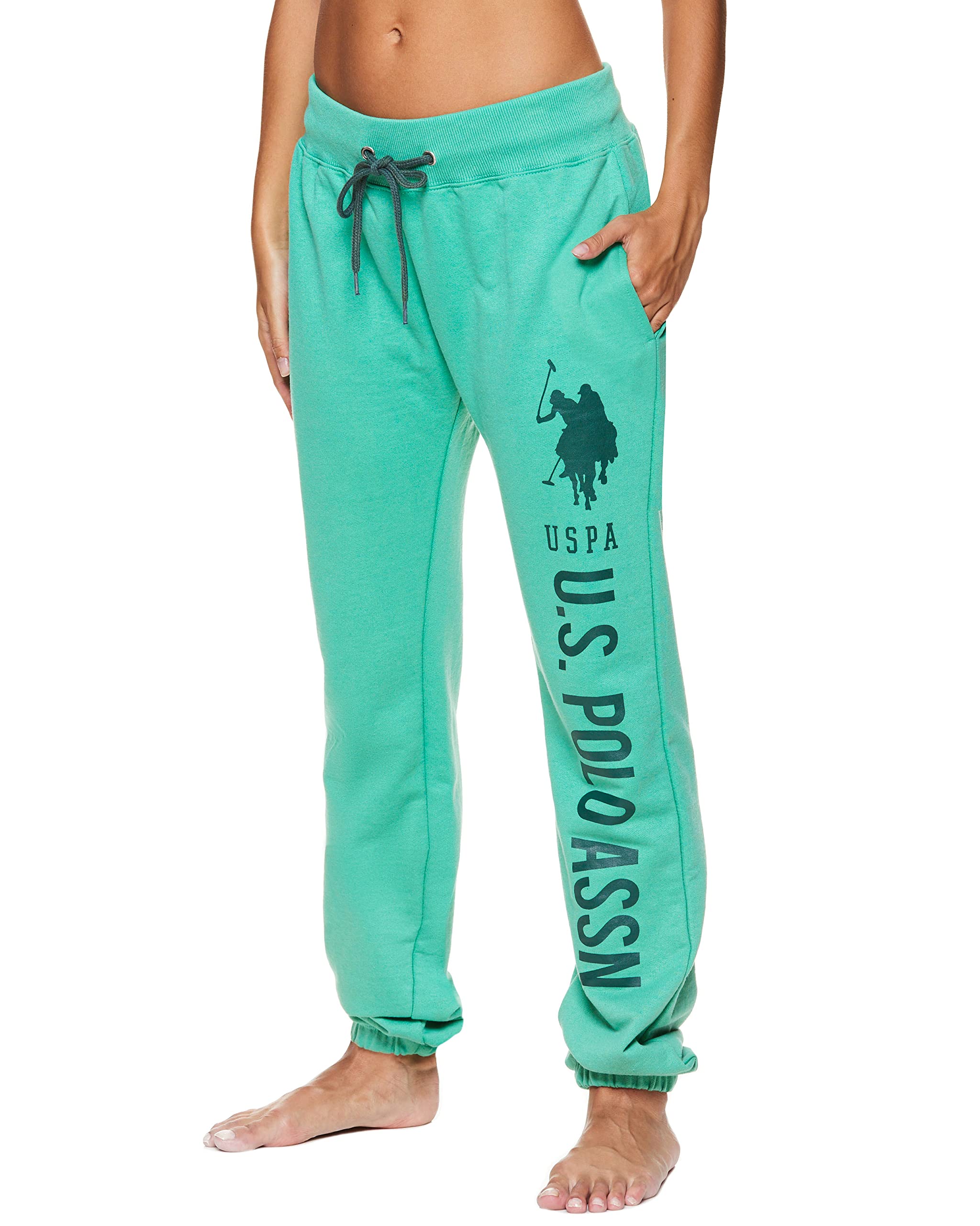 U.S. Polo Assn. Women's Essential French Terry Jogger Sweatpants with Pockets - Soft, Breathable & Comfortable Casual Lounge Pants for Yoga, Running & Home Wear