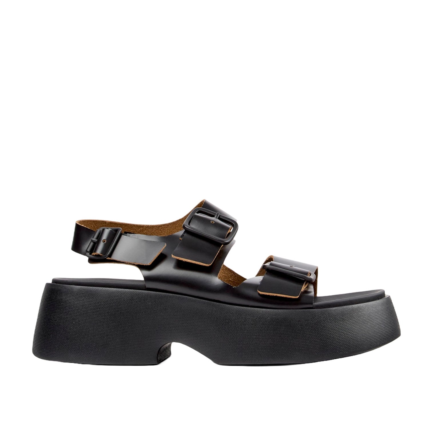 **Camper Women's Tasha Black Leather Slip-On Loafers - Comfortable Casual Shoes for Work, Travel & Everyday Wear**