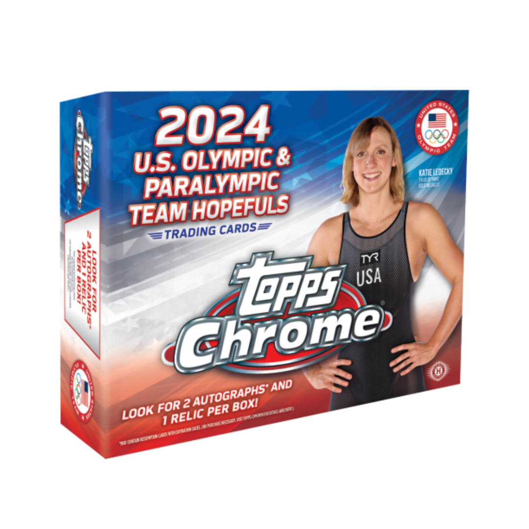 2024 US Olympic Topps Chrome Hobby Box - Limited Edition Baseball Trading Cards for Collectors | Perfect for Sports Memorabilia Collections & Investment