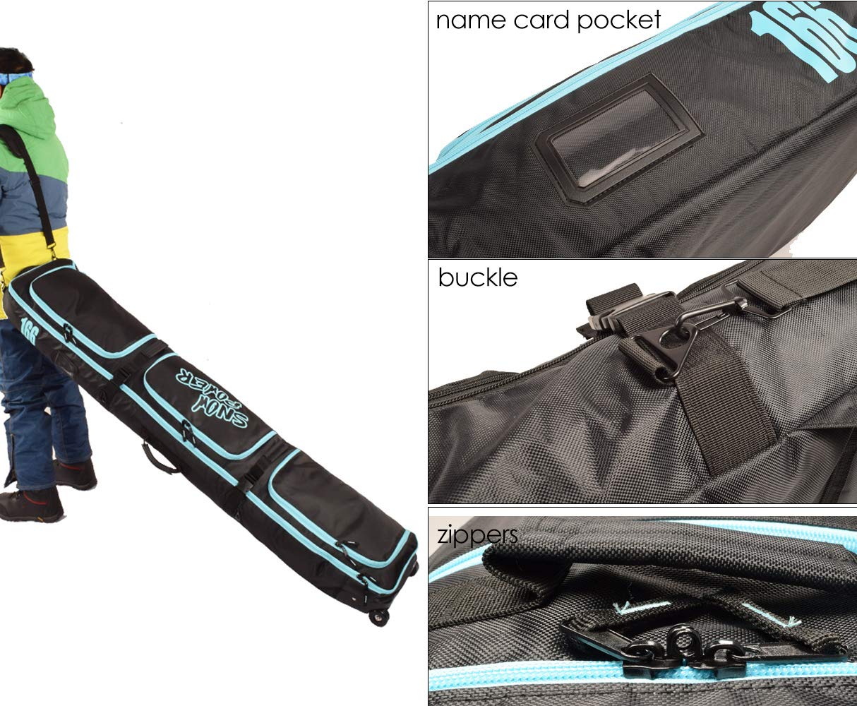 Premium Padded Ski Boot & Helmet Bag with Wheels - Large Snowboard Travel Bag for Skiing, Snowboarding & Winter Sports Gear Storage - Perfect for Air Travel, Resort Trips & Equipment Transport