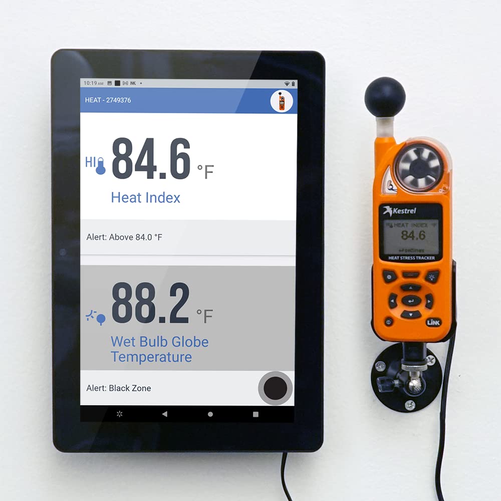 Kestrel 5500 Heat Stress WBGT Monitor with Environmental Sensors for Outdoor Work, Sports & Industrial Safety - Track Temperature, Humidity, Wind Speed & More