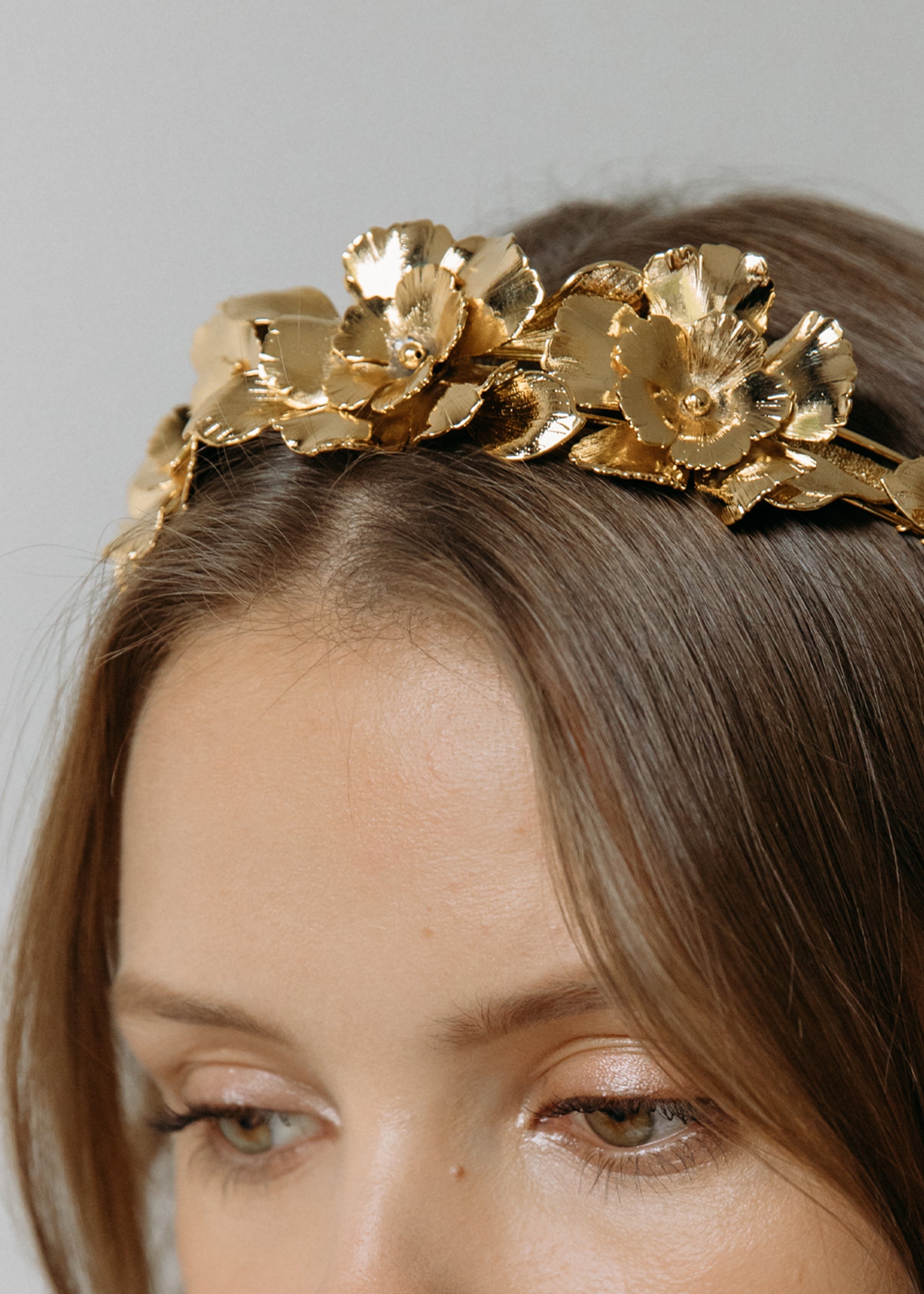 Elegant Gold Rowena Headband for Women - Fashionable Hair Accessory for Parties, Weddings & Everyday Wear