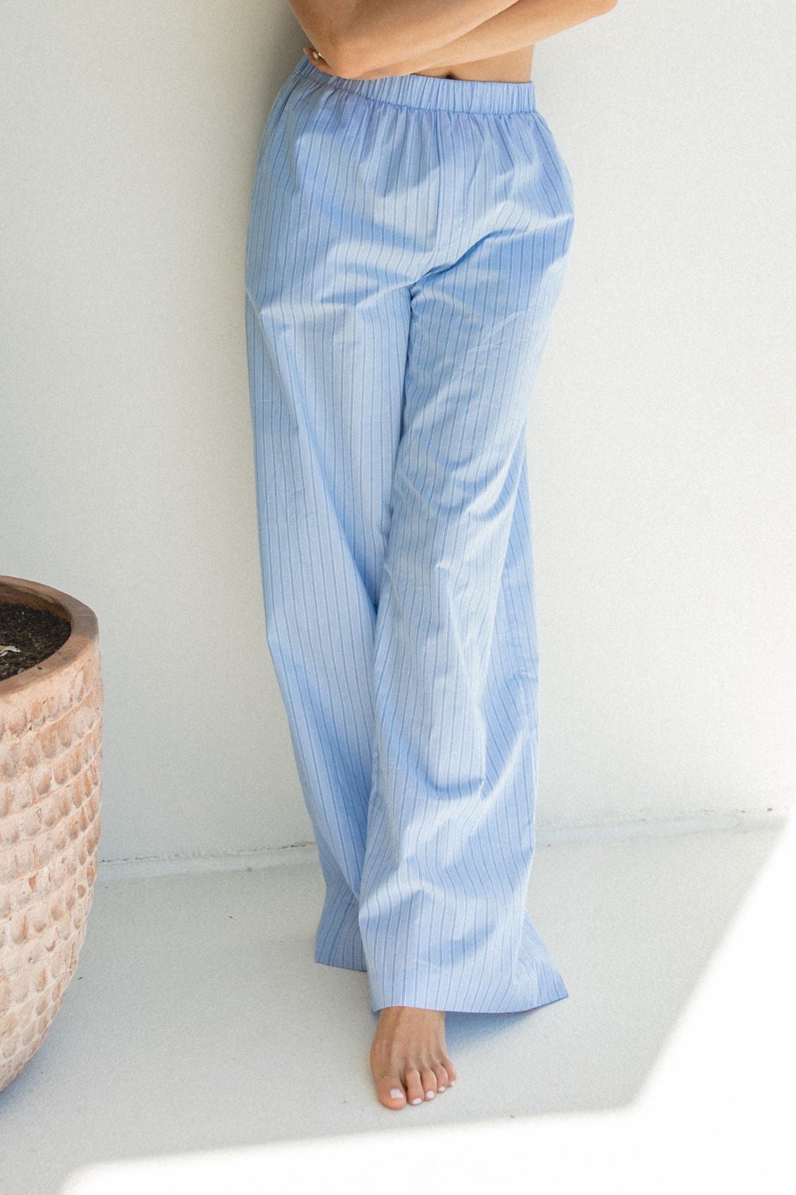Stylish Trip Around the Sun Cotton Poplin Pants for Women - Comfortable Summer Casual Trousers - Perfect for Beach Vacations, Outdoor Adventures & Everyday Wear