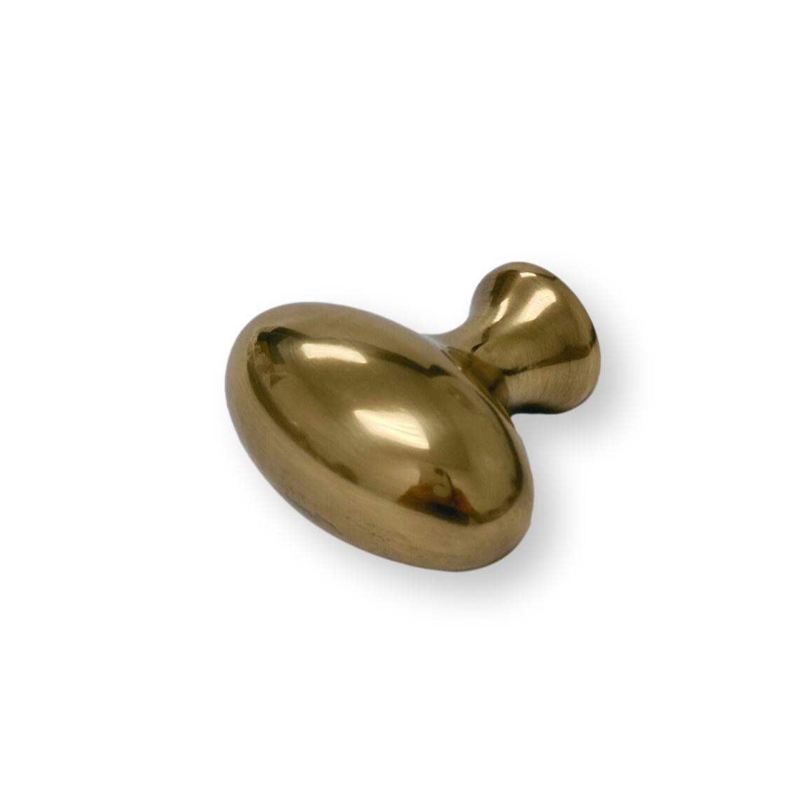 Vintage French Brass Heritage Oval Cabinet Knob - Elegant Drawer Pulls for Kitchen Cabinets, Dressers & Furniture Hardware (Set of 10) - Perfect for Home Renovation & DIY Projects