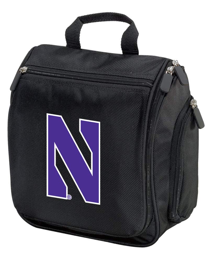 Northwestern University Wildcats Toiletry Bag - Hanging Travel Organizer for Shaving Kit, Black - Perfect for College Dorms, Gym & Weekend Getaways