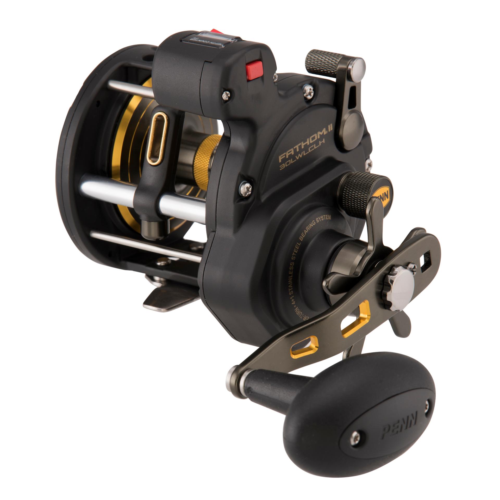 PENN Fathom™ II Level Wind Conventional Fishing Reel - Saltwater & Freshwater Trolling Reel for Offshore & Inshore Fishing