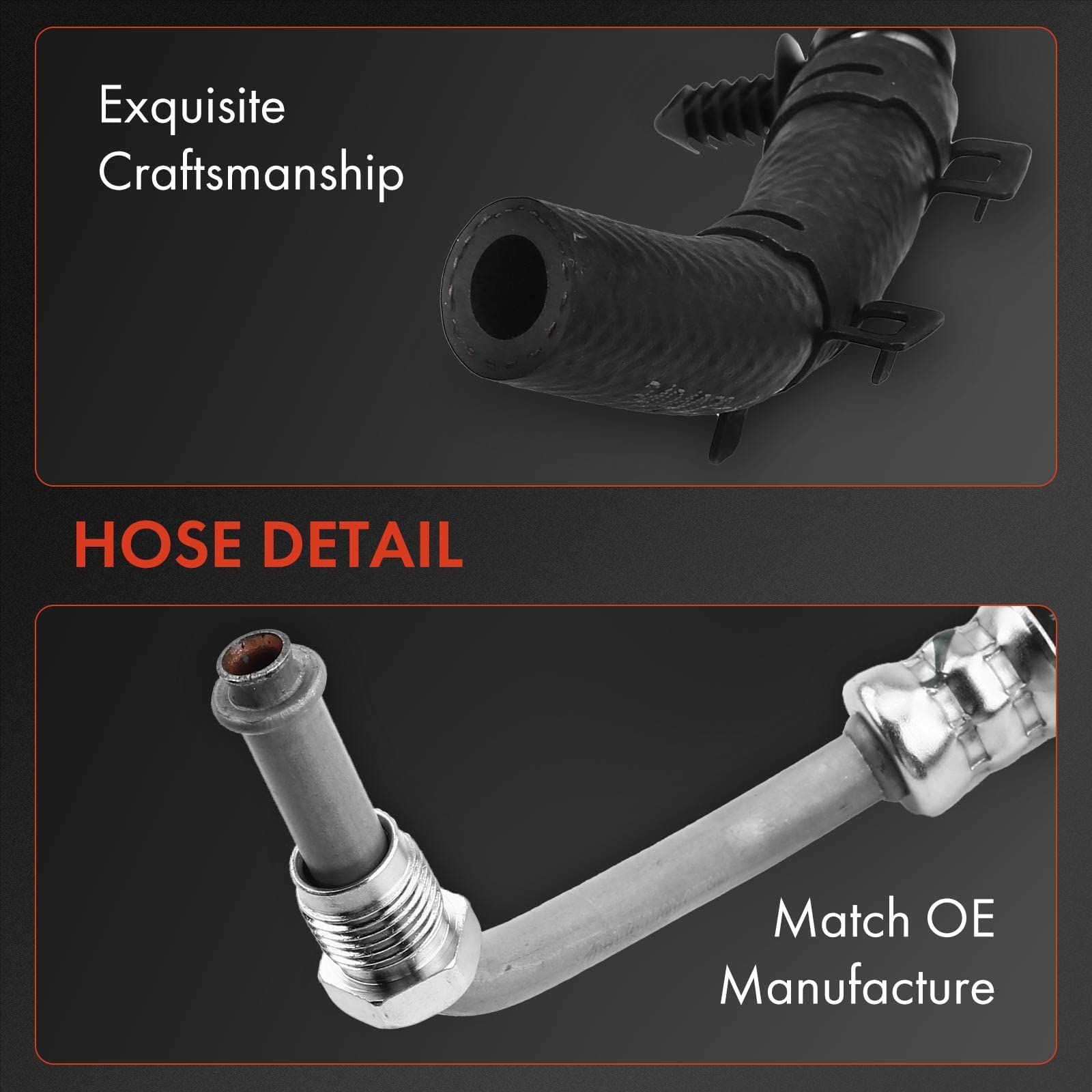 Premium Power Steering Return Hose Line Assembly for Jeep Wrangler 2012-2018 JK 3.6L - Direct Replacement to Reservoir - Perfect for Off-Roading & Daily Commuting