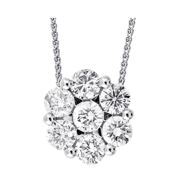 14K White Gold 1CTW Diamond Pendant Necklace for Women - Elegant Jewelry Gift for Anniversary, Wedding & Special Occasions