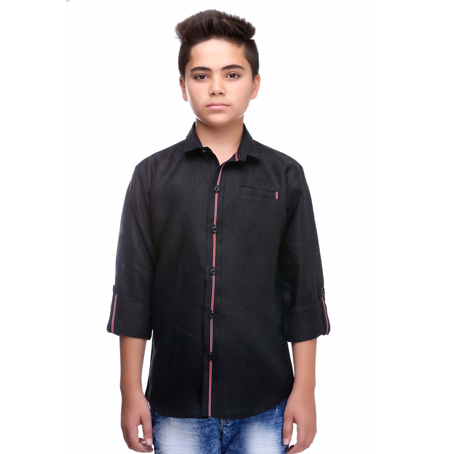 MashUp Classic Linen Black Shirt for Men - Breathable & Comfortable Summer Casual Wear - Perfect for Office, Travel & Outdoor Activities