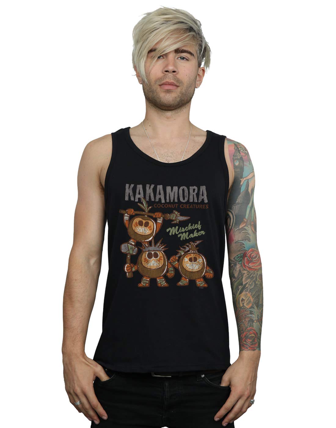 Disney Men's Moana Kakamora Mischief Maker Graphic Tank Top - Casual Summer Beach Wear for Fans & Collectors