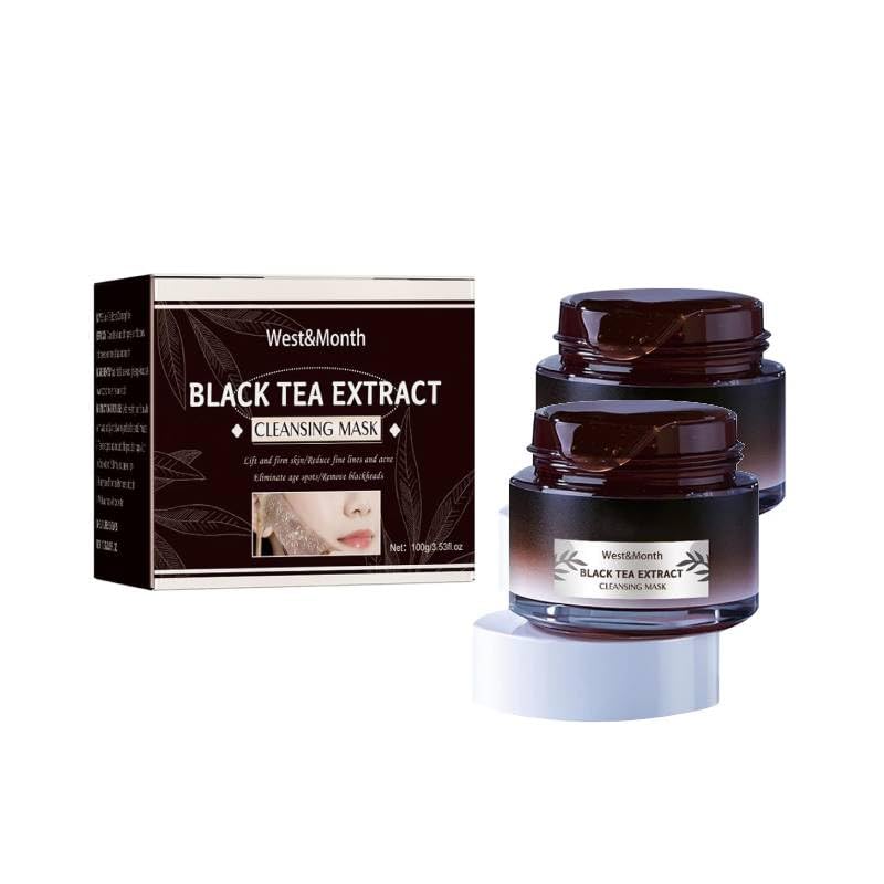 Lisade Black Tea Peel Off Face Mask - Black Tea Extract Skincare, Deep Cleansing & Firming for Blackhead Removal - Perfect for Detox & Glowing Skin at Home Spa